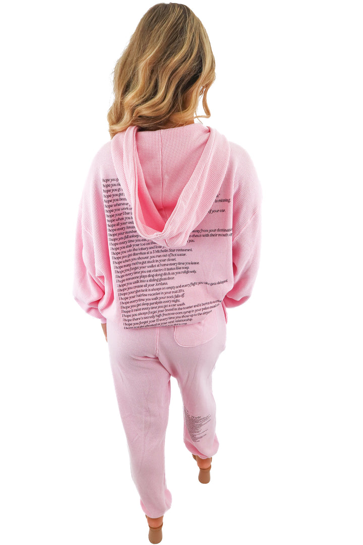 AUCTION boys lie pink waffle knit sweat set (m/l)* - fits a size 2 to 8- ends 11/11 at 8pm CT