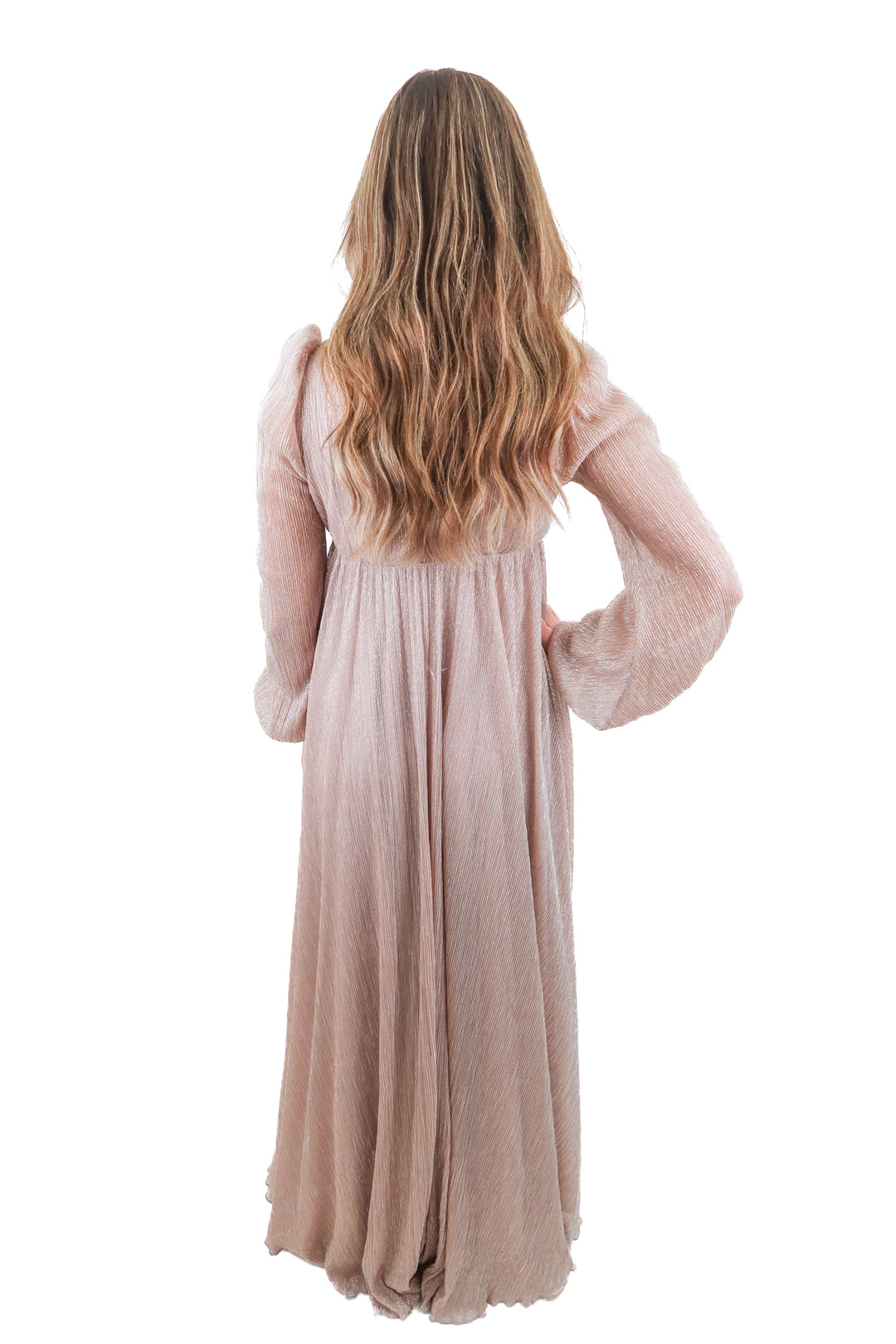 Show Me Your Mumu pink metallic maxi dress (XXS; retail $298)