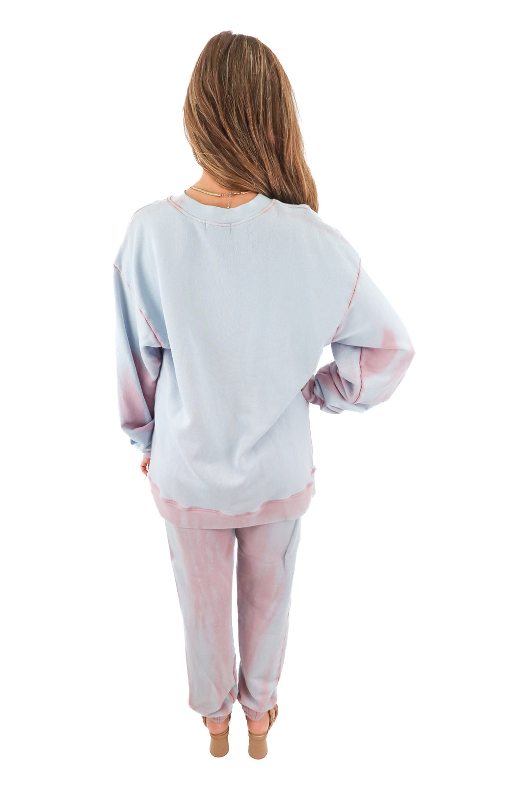AUCTION cotton citizen blue/pink sweat set (s) - fits a size 2 to 6