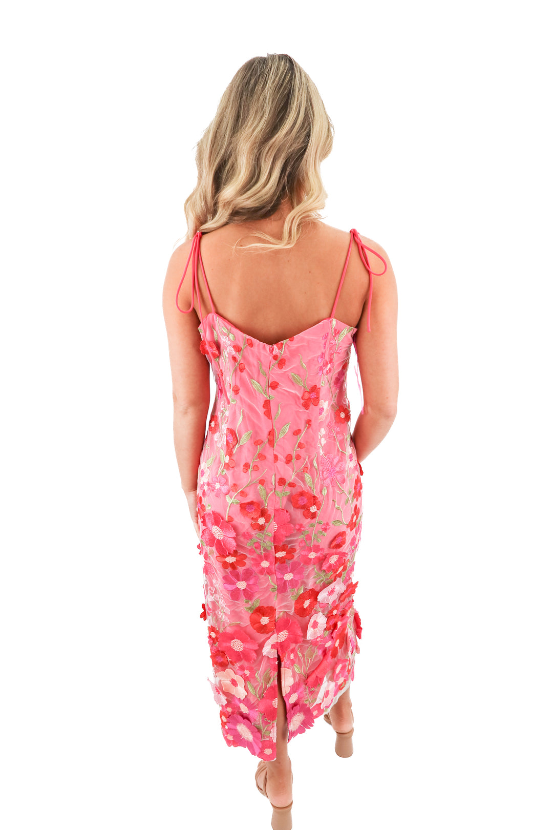 showpo pink floral midi dress NWT (XL; retail $119.95)