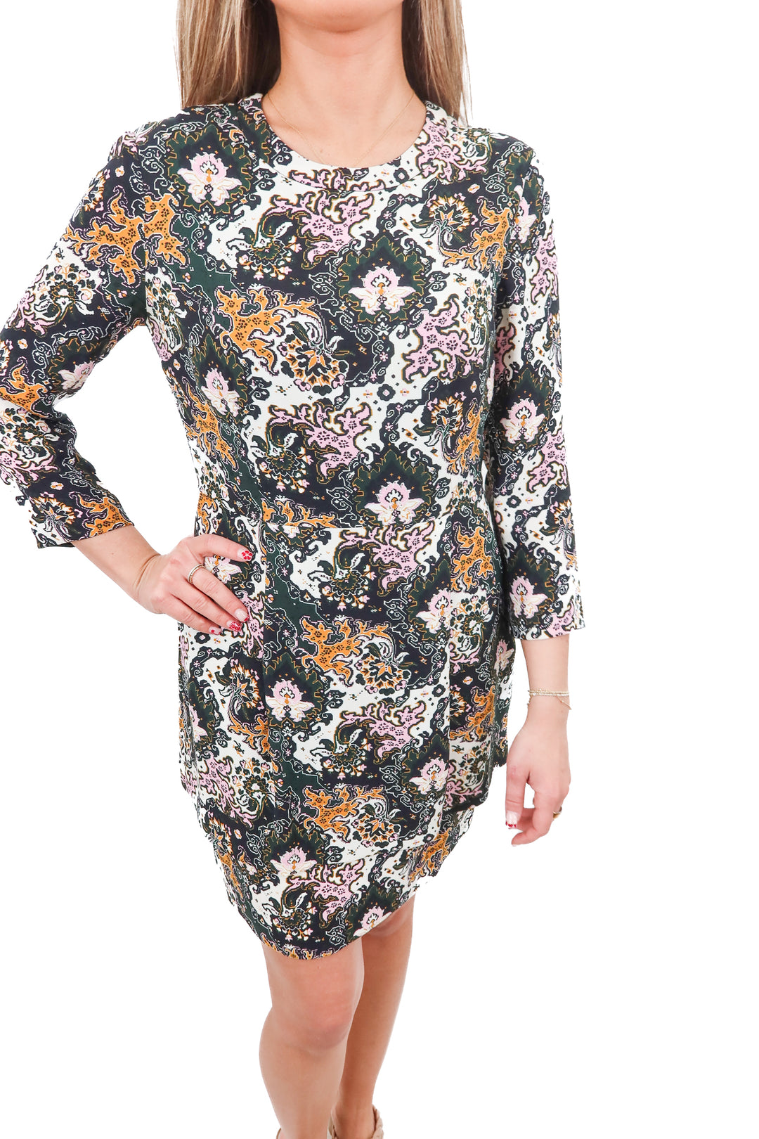 alc abstract floral printed dress (6; retail $340)