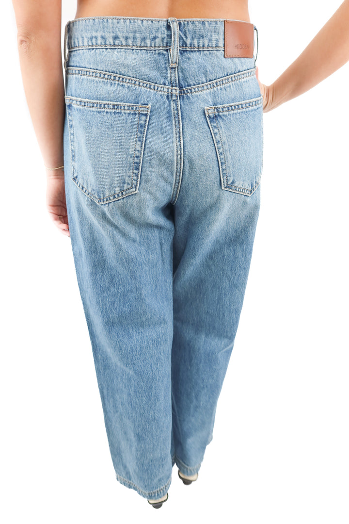 hidden light wash wide leg jeans (27; retail $74.99)