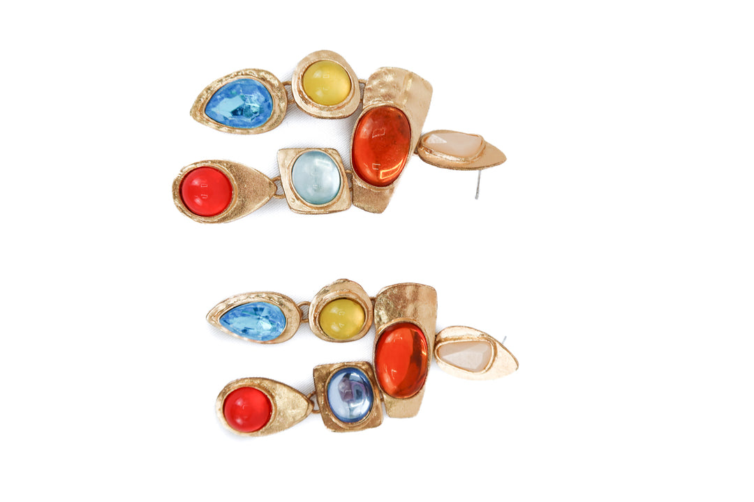 Gemstone dangle earrings