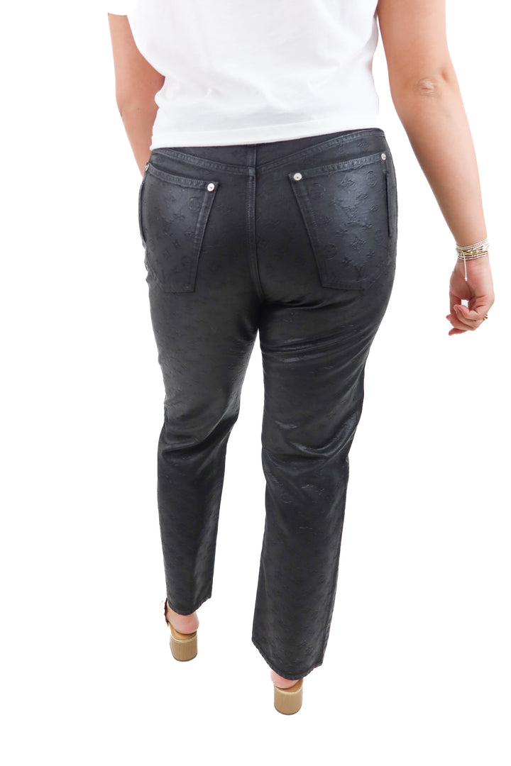 louis vuitton black 5-pocket straight leg trousers NWT (46; retail $1,360)