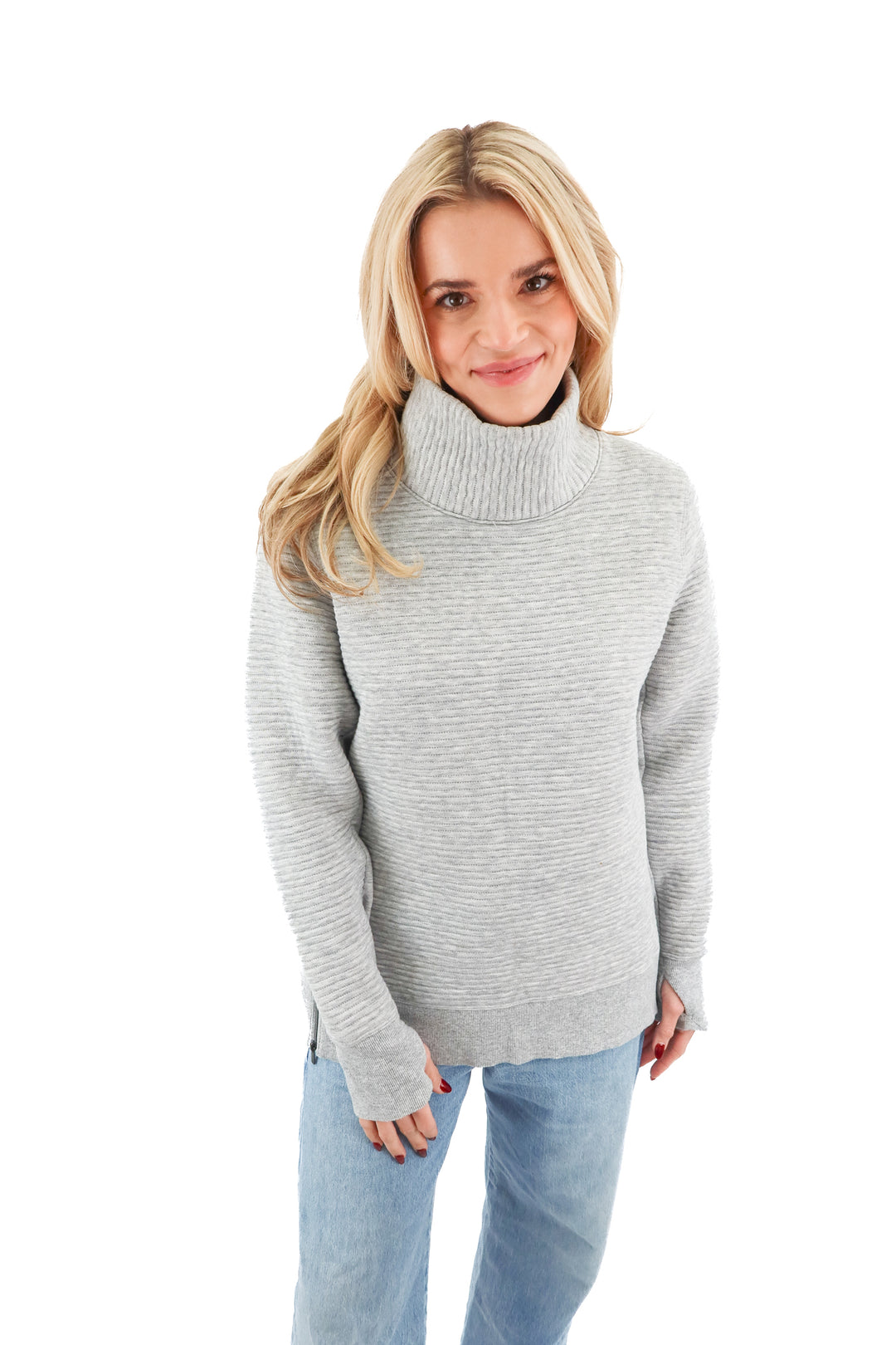 all in motion gret ribbed pullover (m)