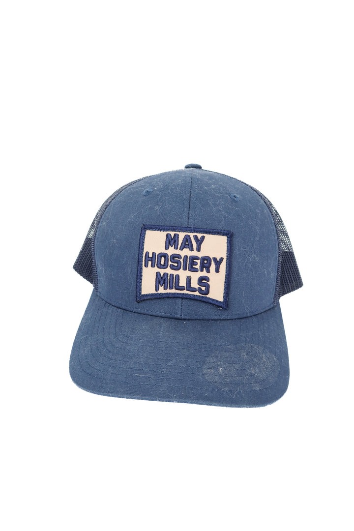 May Hosiery Mills navy trucker hat