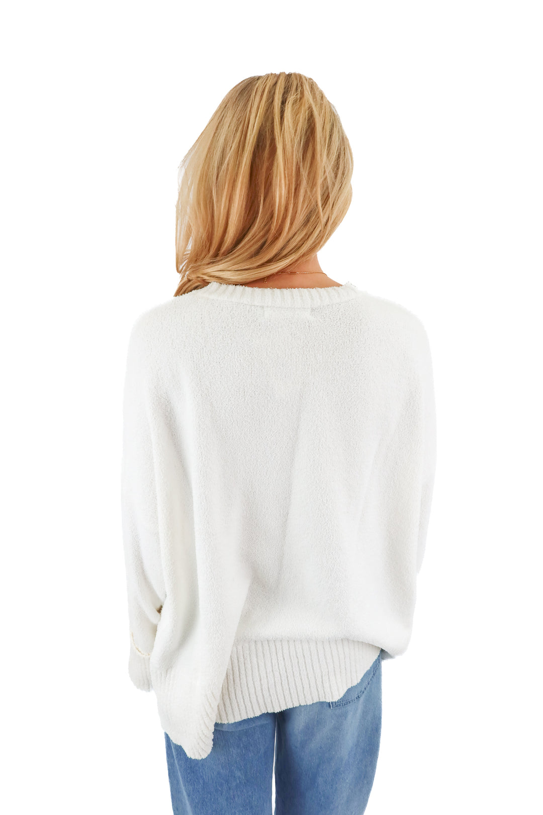 anrabess white cozy pullover (L)
