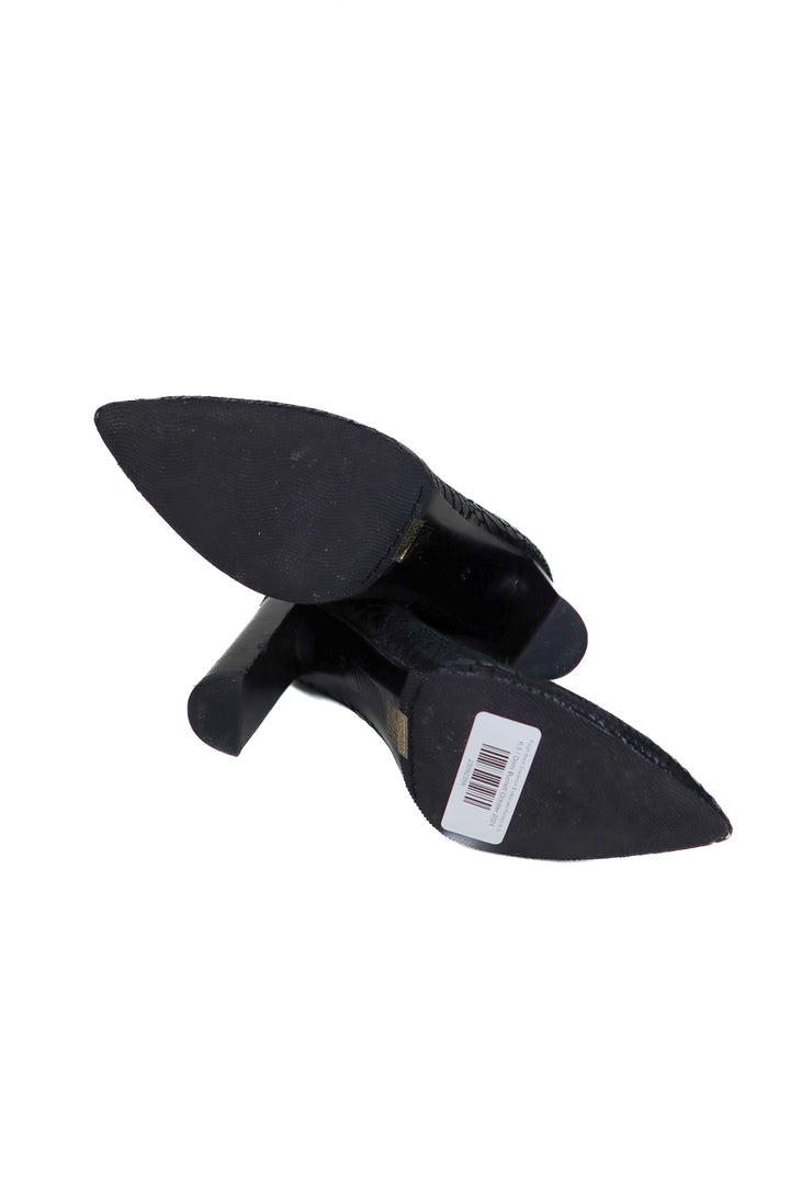 Paige Black Snakeskin Embossed Booties NWOT (6.5; retail $358)