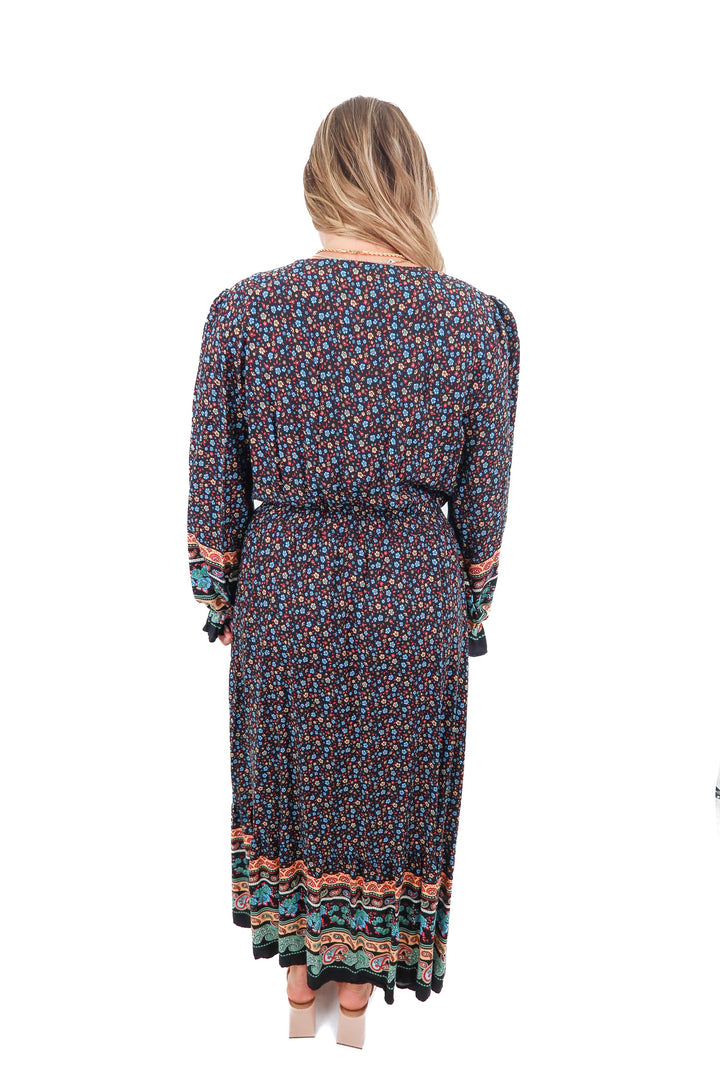 floral button up maxi dress NWT (XL)