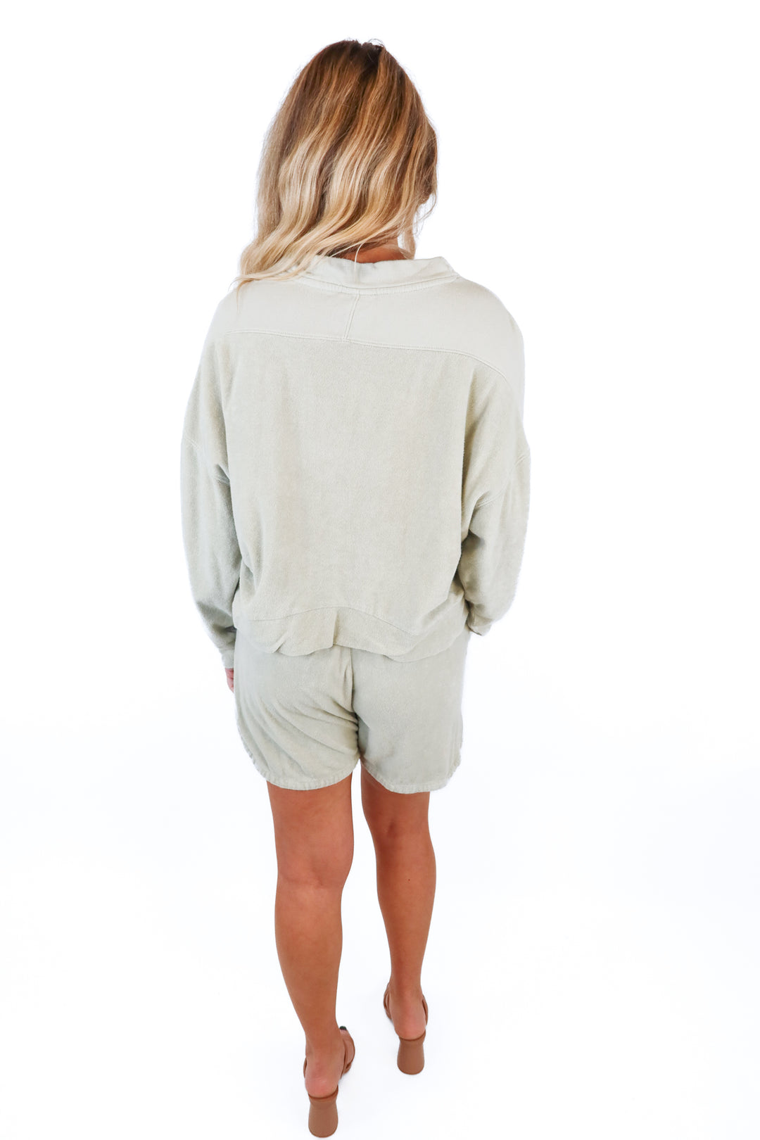 Varley Light Moss Green Terrycloth Set (S/M)