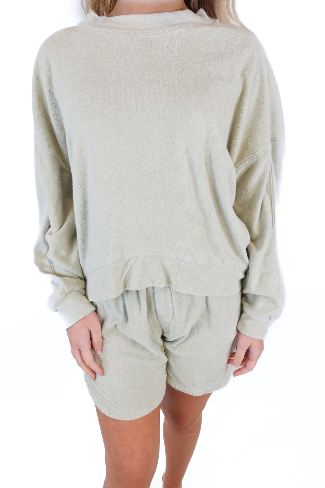 Varley Light Moss Green Terrycloth Set (S/M)