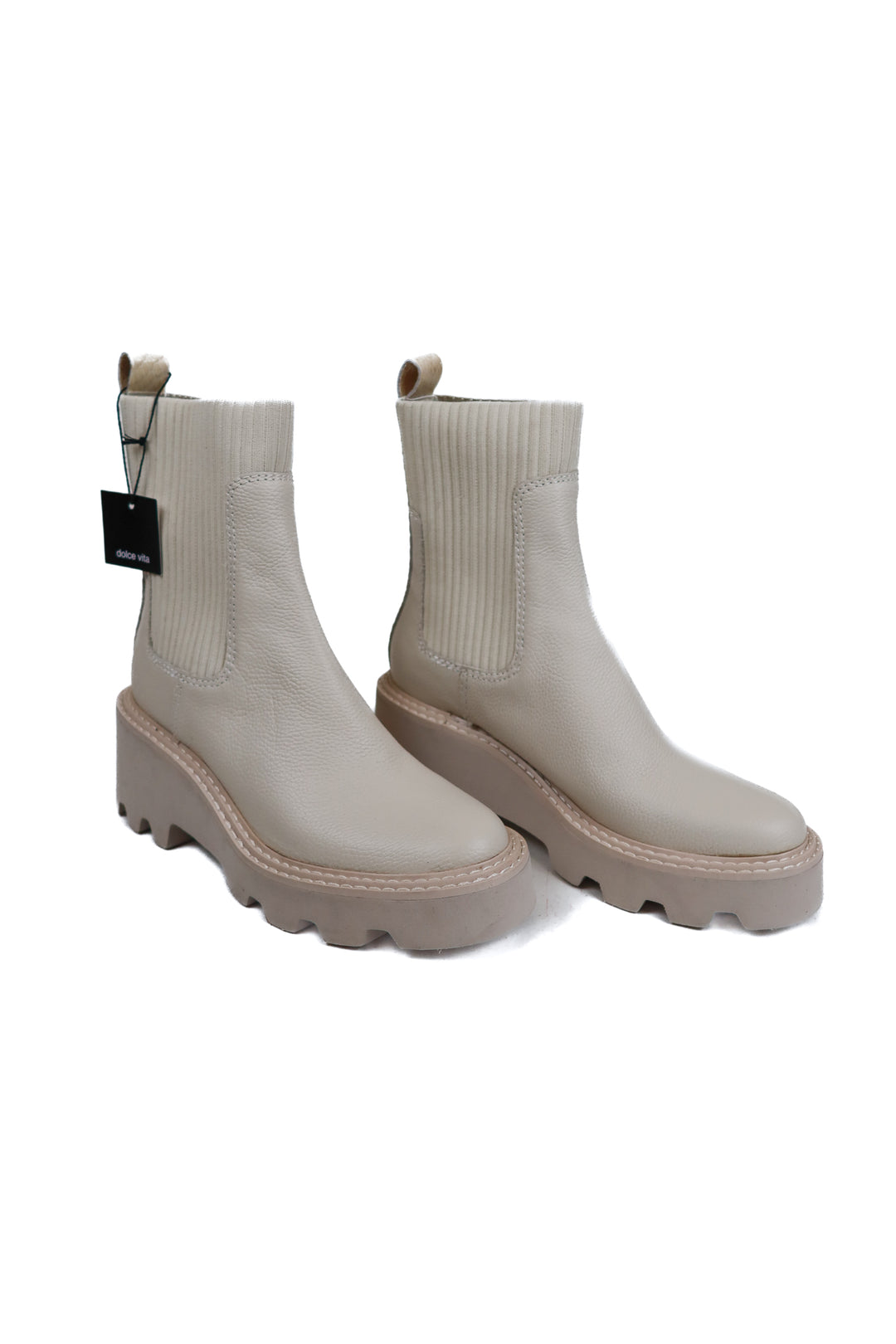 Dolce Vita ivory chunky boots NWT (6.5; retail $160)