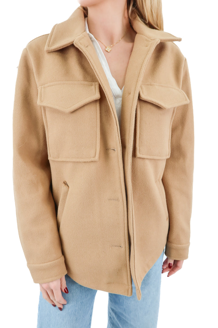 deluc brown wool jacket (m; retail $166)