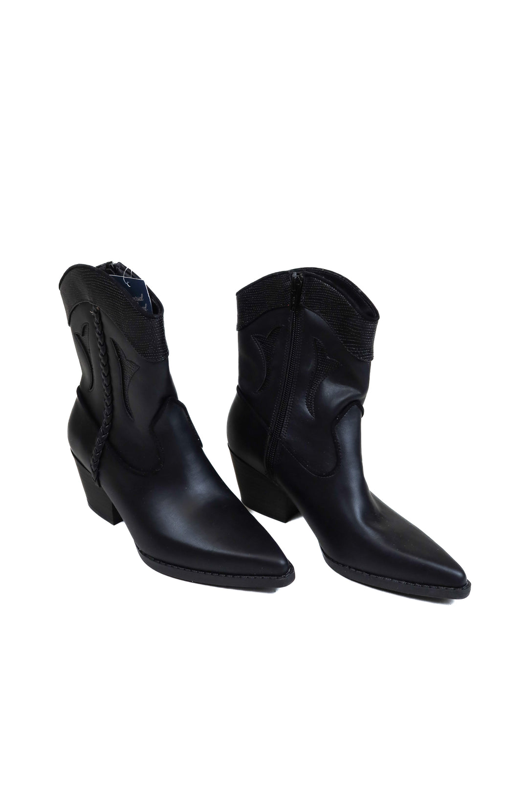 Universal Thread black short cowboy boot NWT (6)