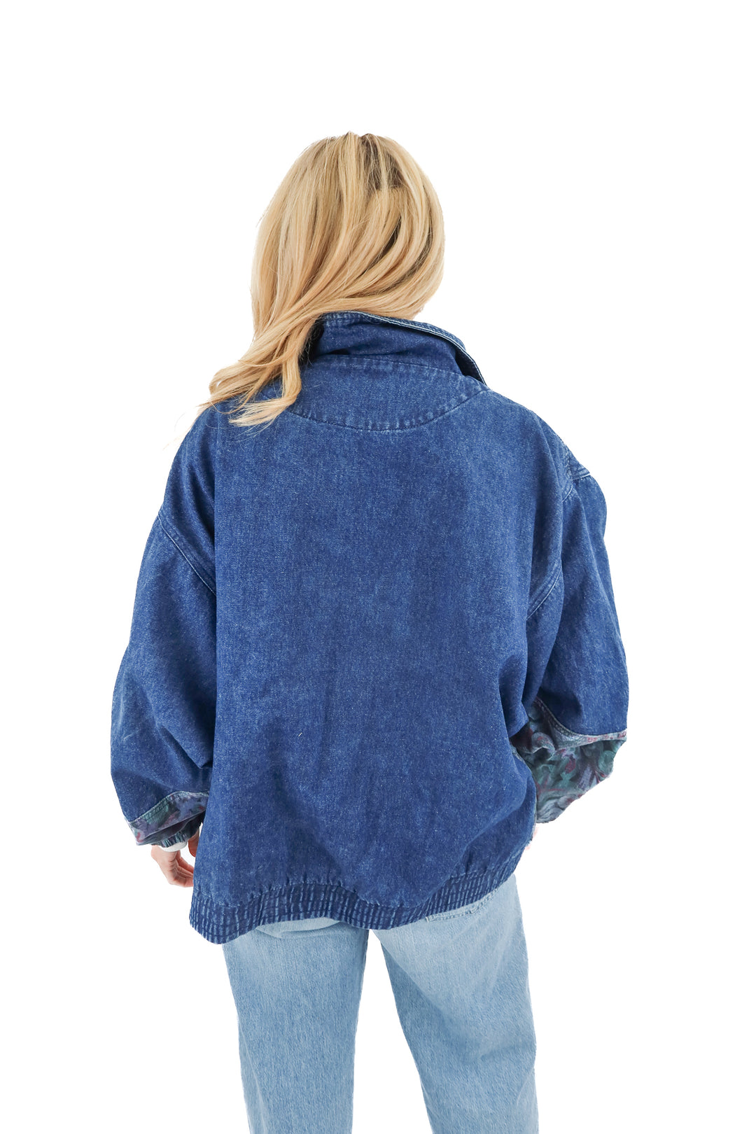 lavon vintage denim/floral jacket (xl)