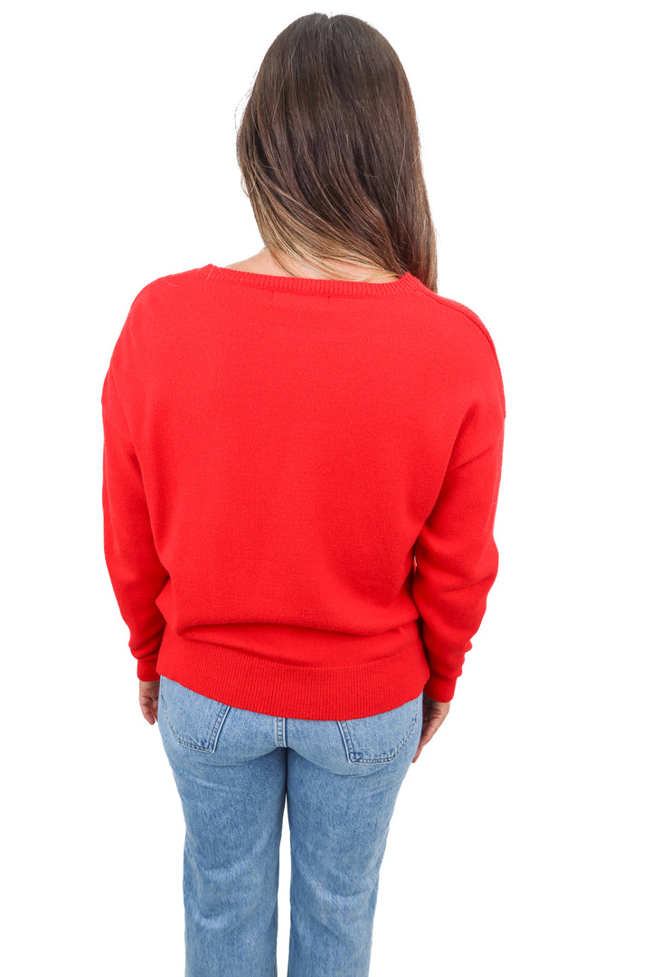 33 degrees red amour sweater (m)