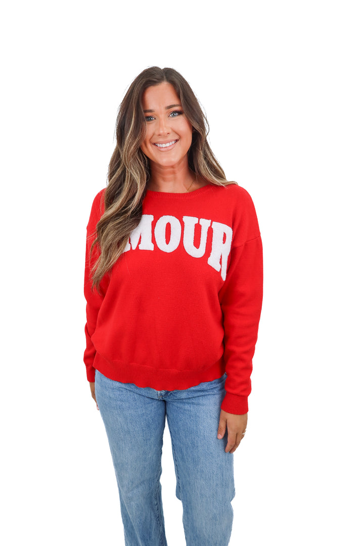 33 degrees red amour sweater (m)