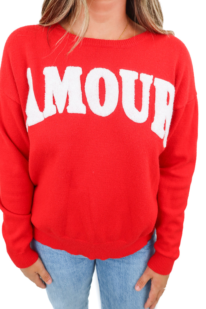 33 degrees red amour sweater (m)