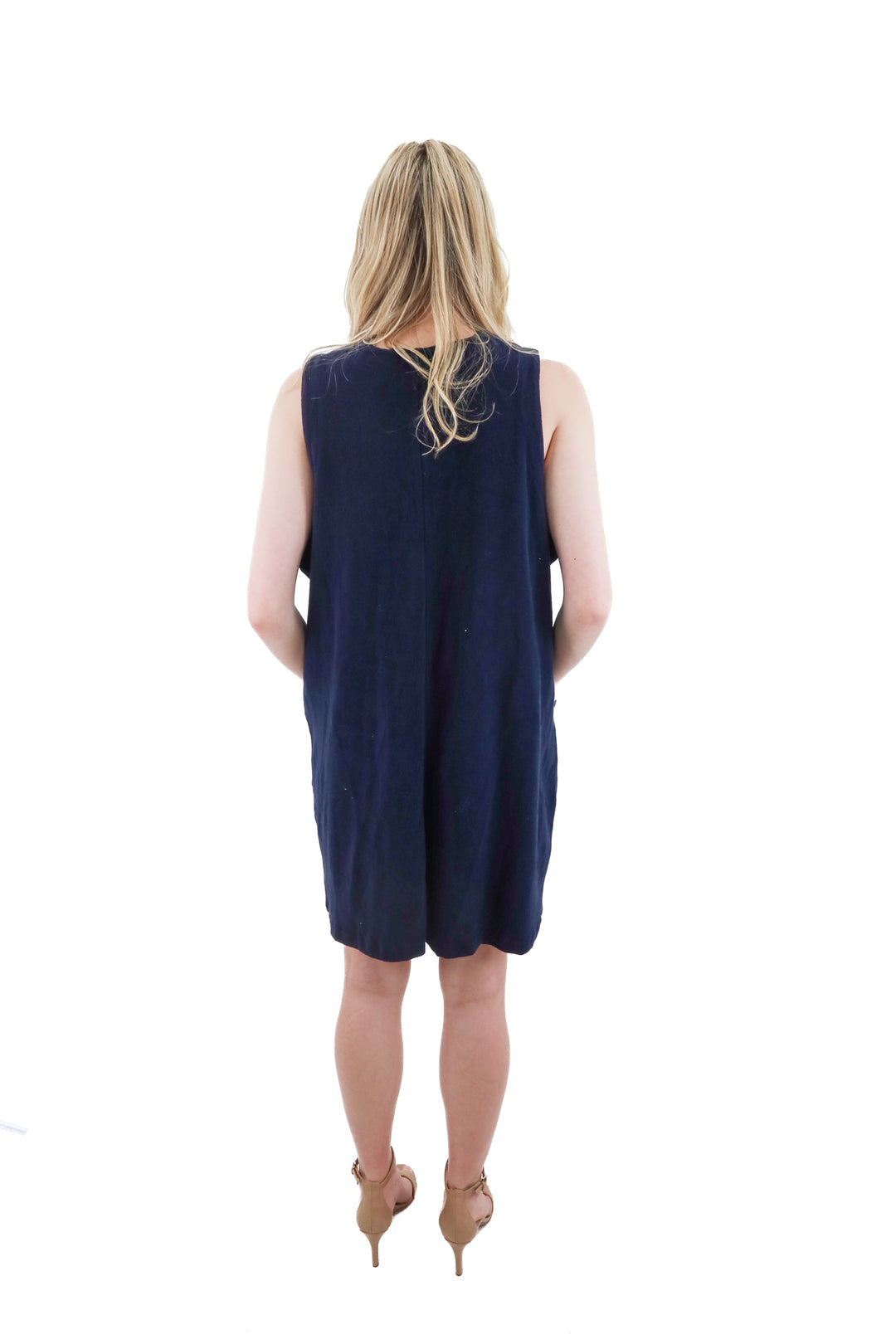 tuckernuck navy blue french terry cloth romper cover up (xl)