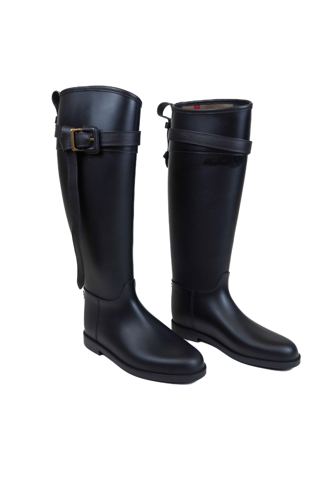 Burberry Black Riding Rainboots NWT (6; retail $750+)