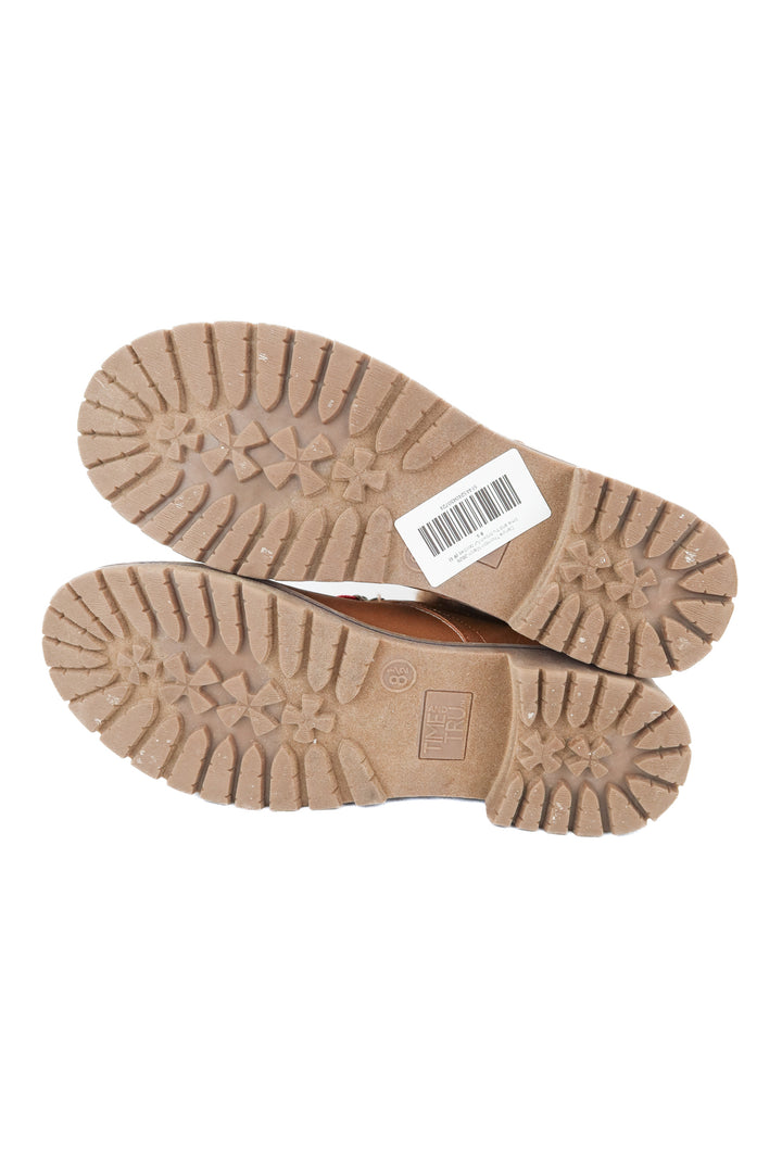 time and tru brown fur booties (8.5; retail $26.98)