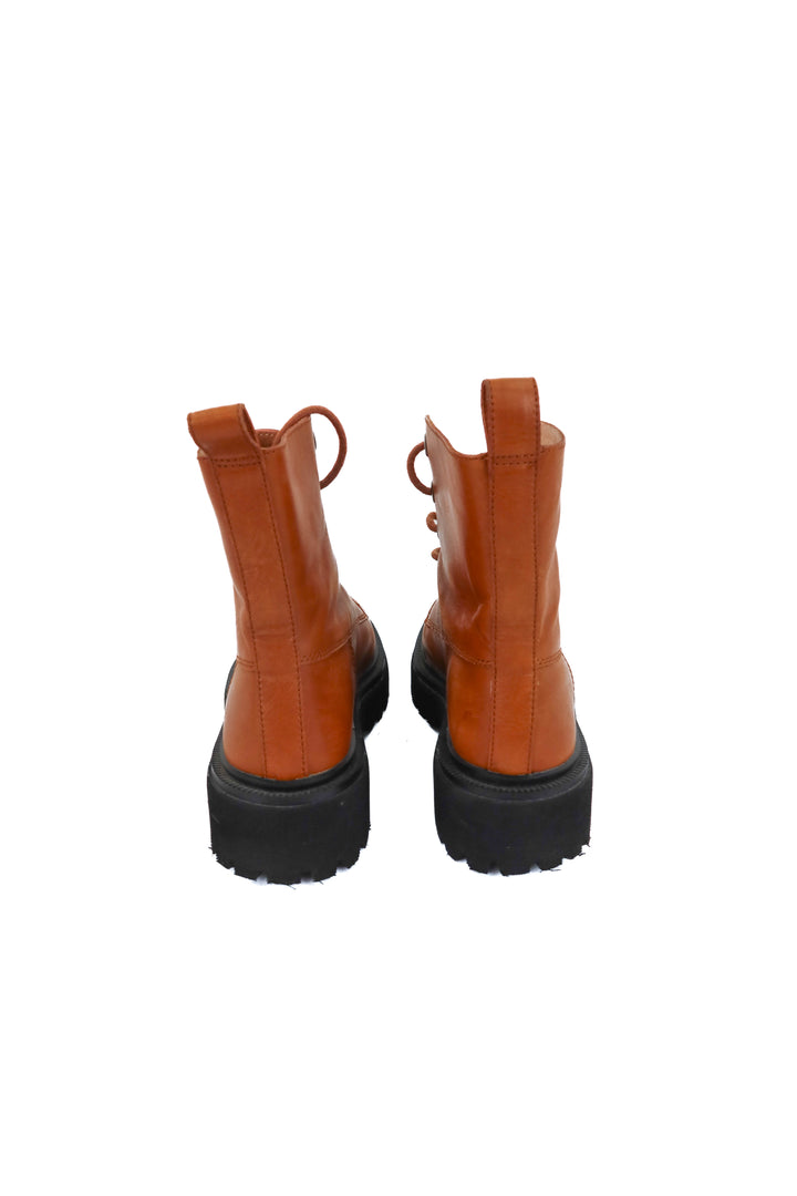 madewell brown combat boots (6.5; retail $198)