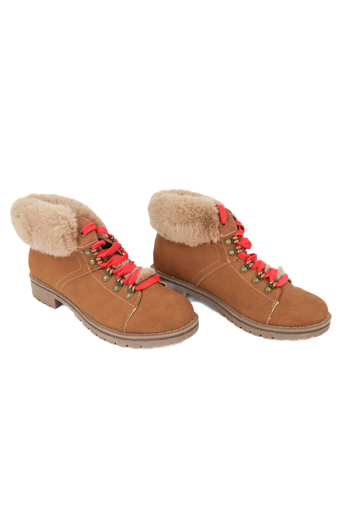 time and tru brown fur booties (8.5; retail $26.98)