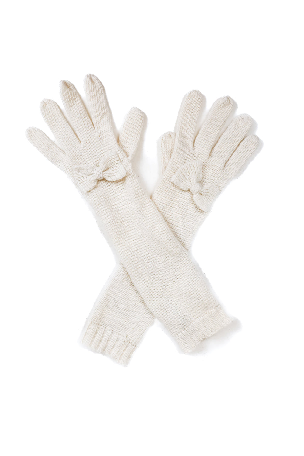 H&M off white elbow length gloves (OS)