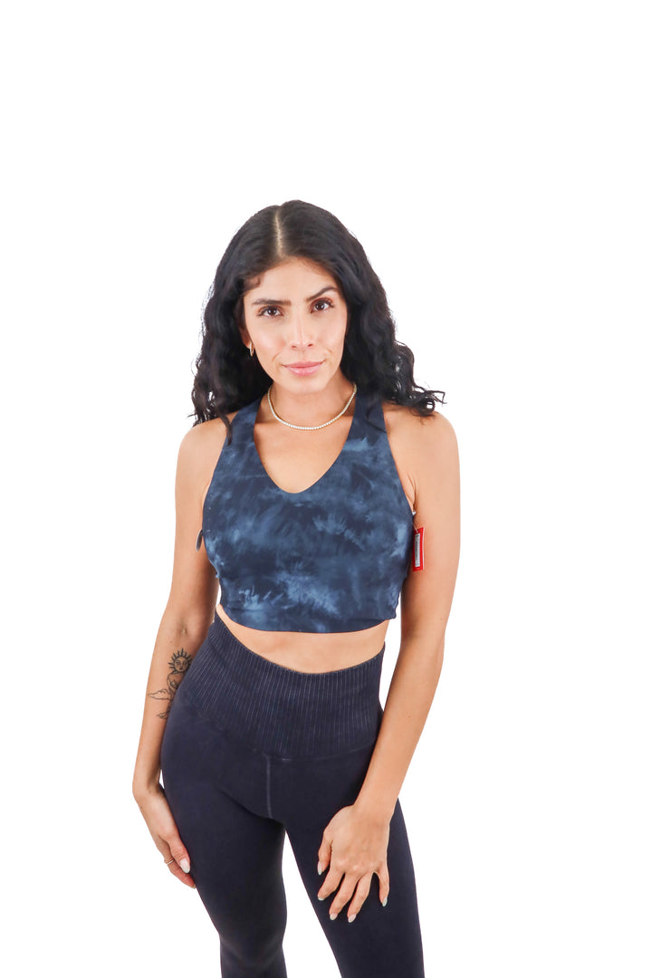 Spanx black tie dye sports bra NWT (M)