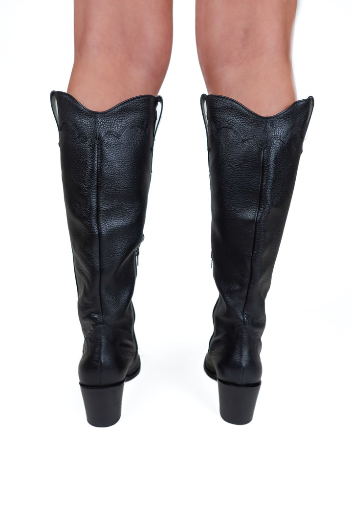 Dolce Vita black tall cowboy boot (7; retail $99)