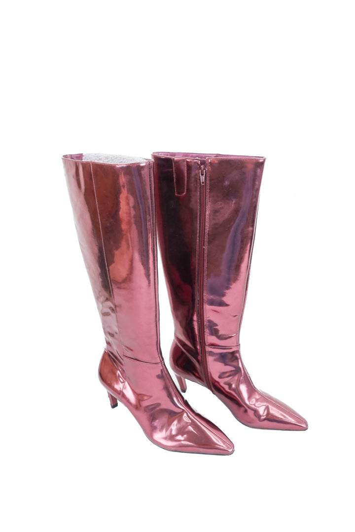 Vince Camuto pink metallic knee high boots (7)