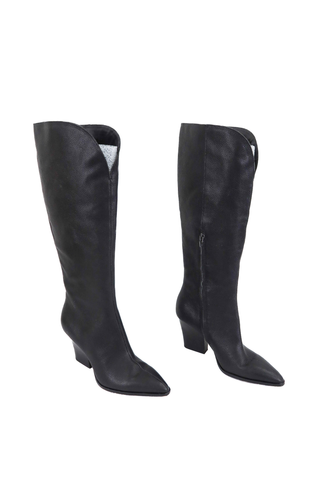 dolce vita black leather knee high boots (7)