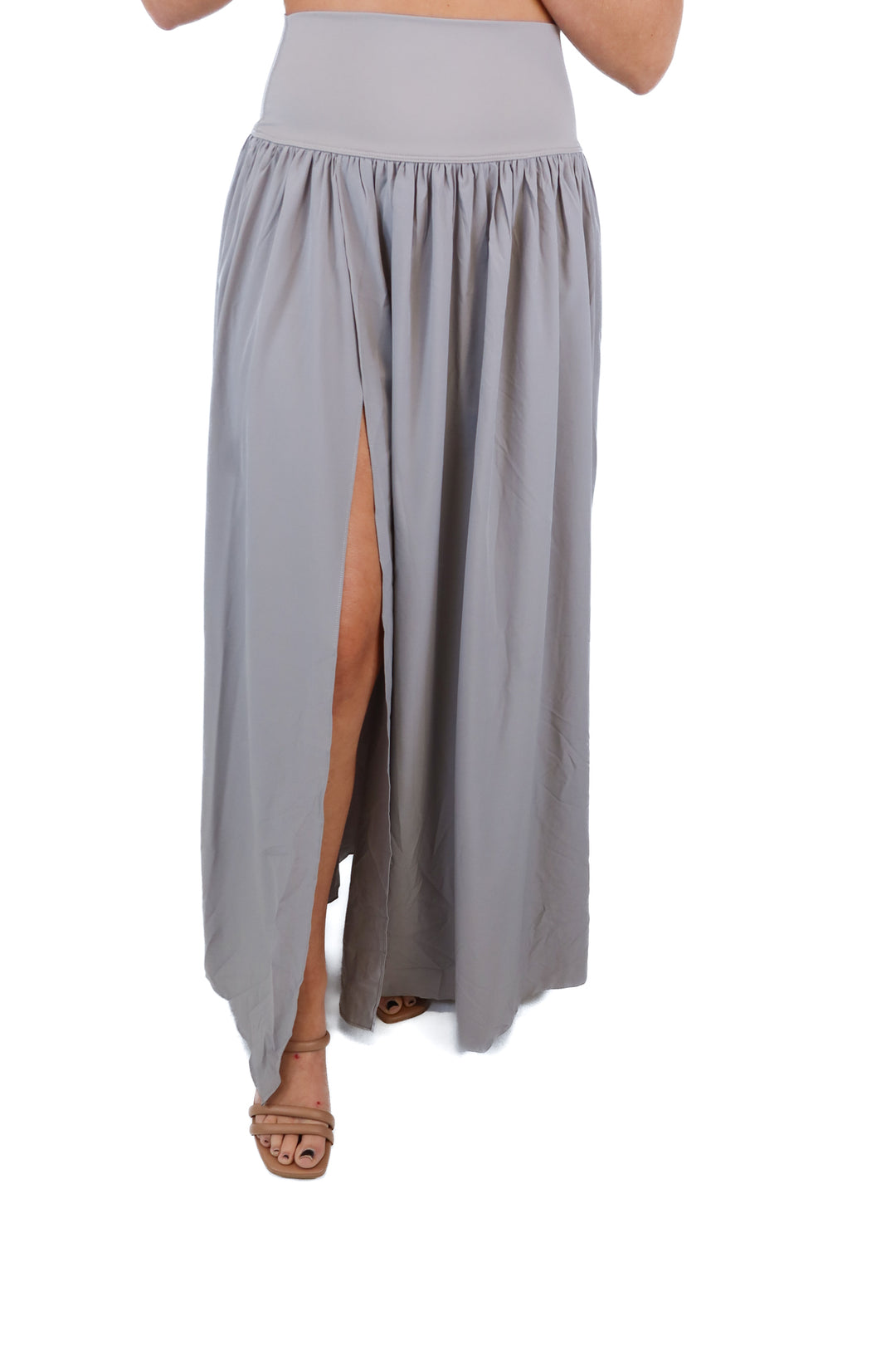 halara grey wrap maxi skirt (s) NWT