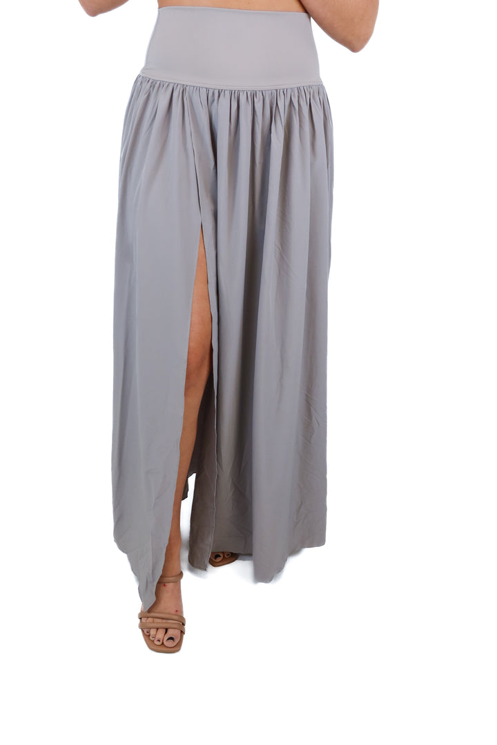 halara grey wrap maxi skirt (s) NWT