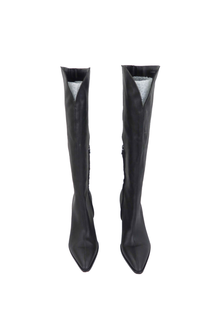 dolce vita black leather knee high boots (7)