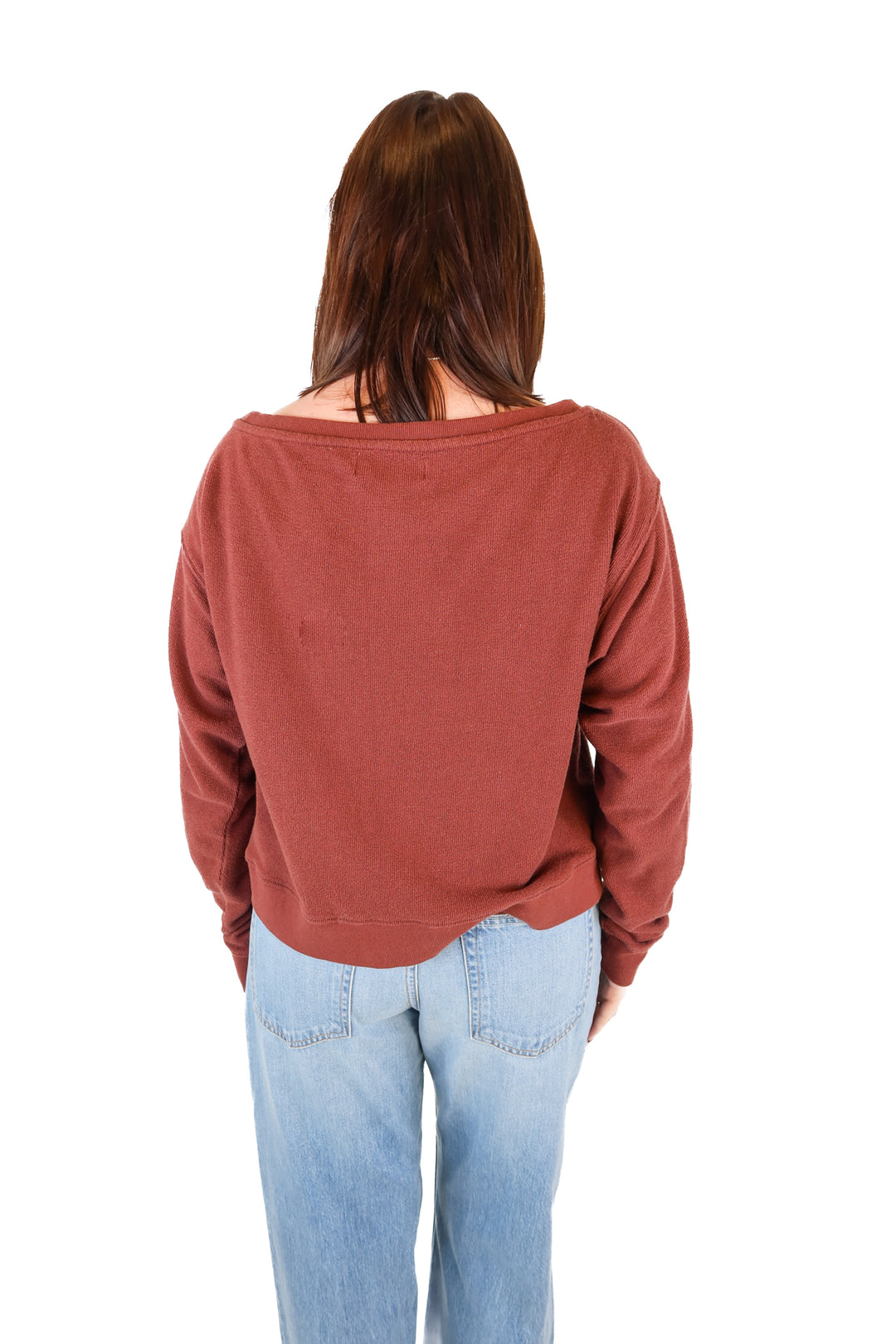 Spiritual Gangster Maroon Boat-Neckline Sweatshirt (M; retails for $88)