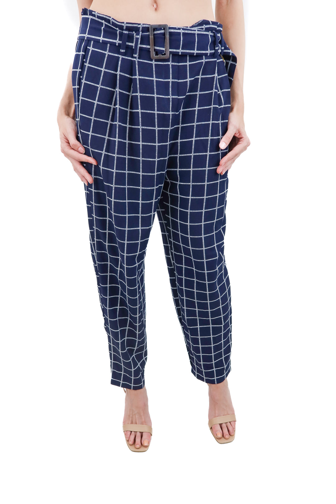 day to day by blu pepper blue square print pants nwt (m)