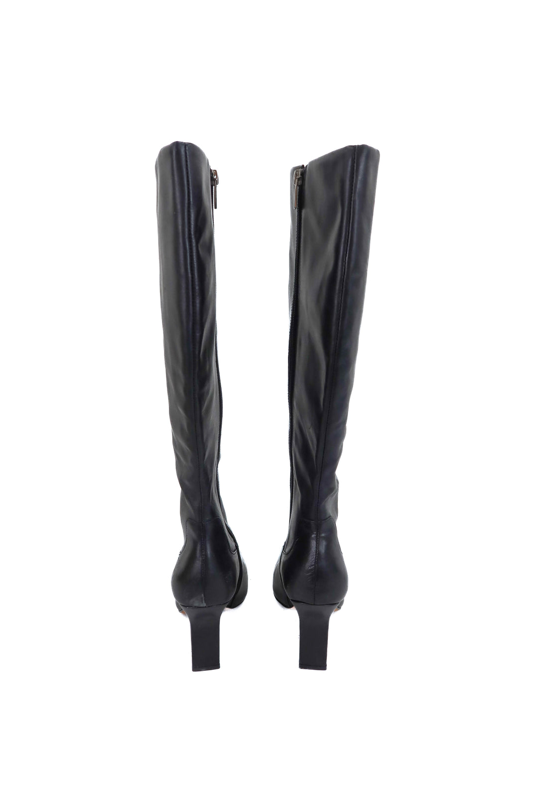 vince camuto black leather boots (7.5)