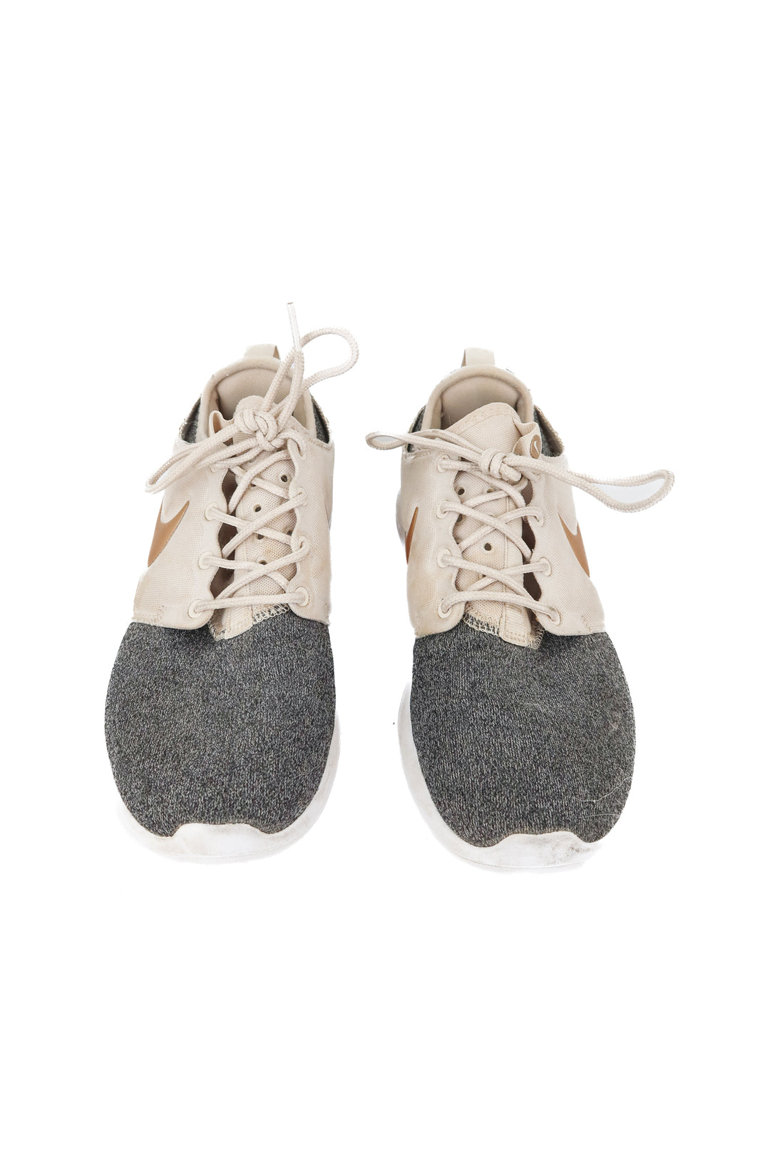 nike roshe two sneakers w/ gold swoosh (8.5; retail $165)