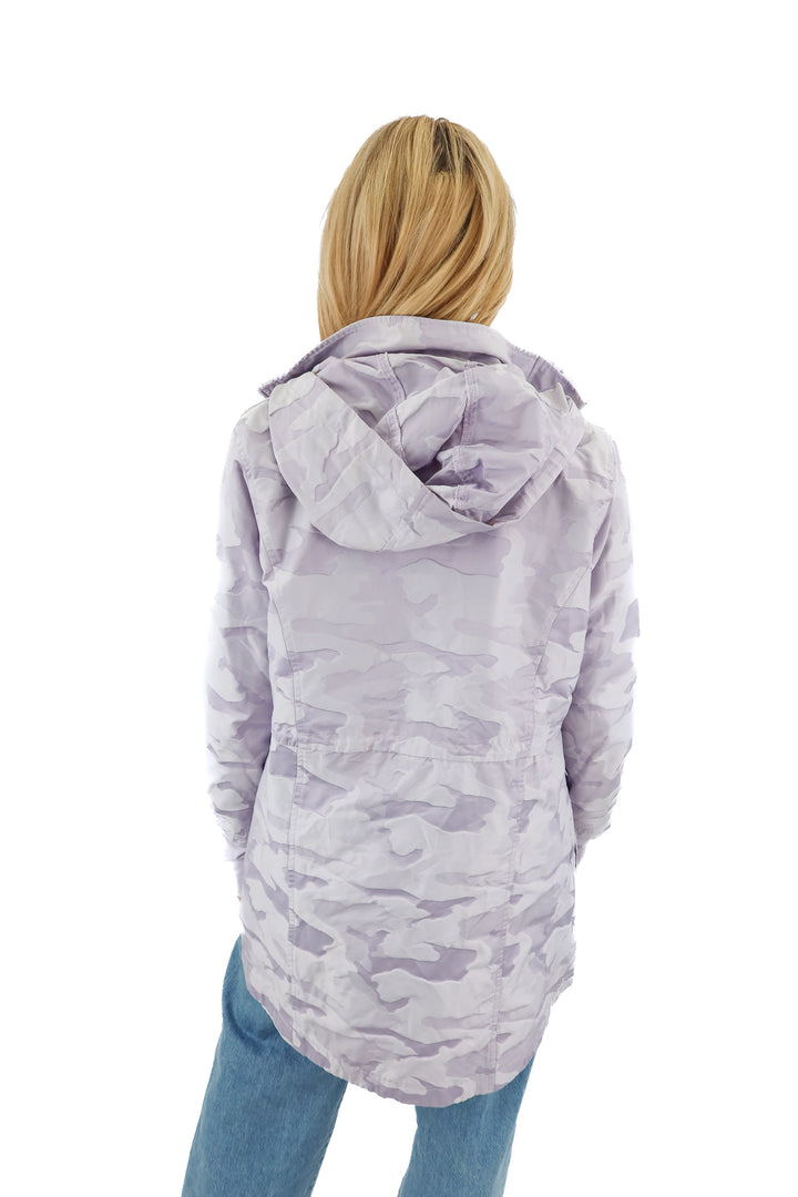 athletic works purple camo zip up (s)