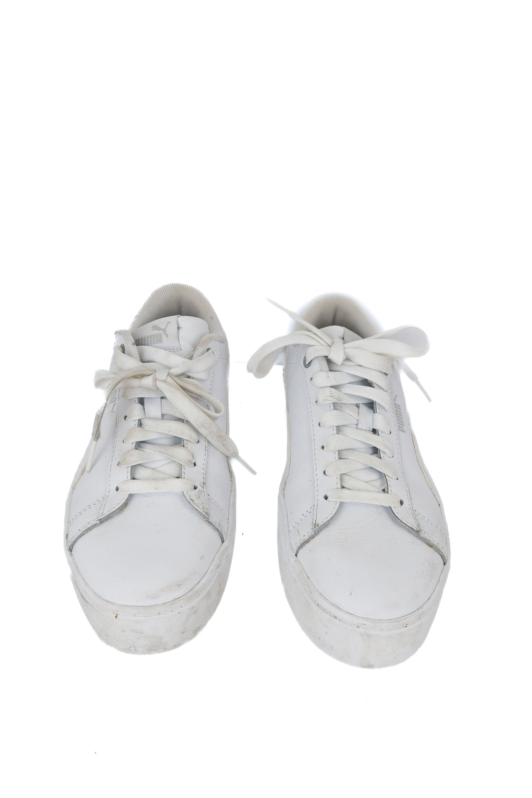puma smash platform white shoes (8.5; retail $65)