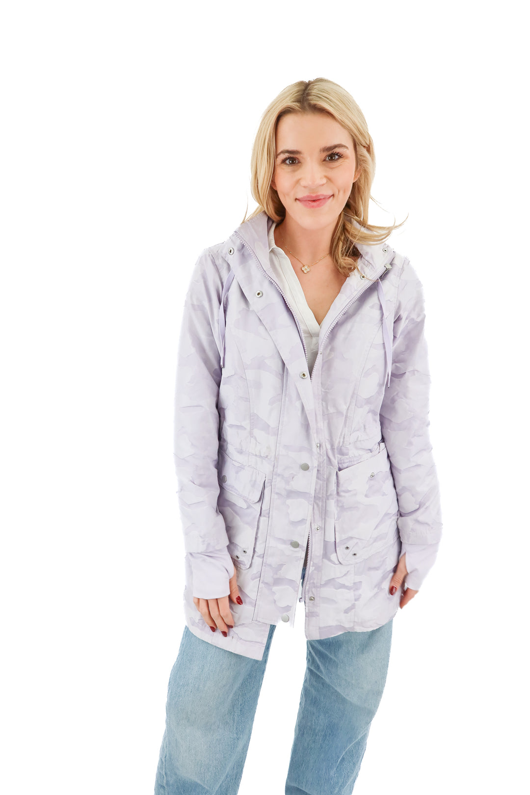 athletic works purple camo zip up (s)