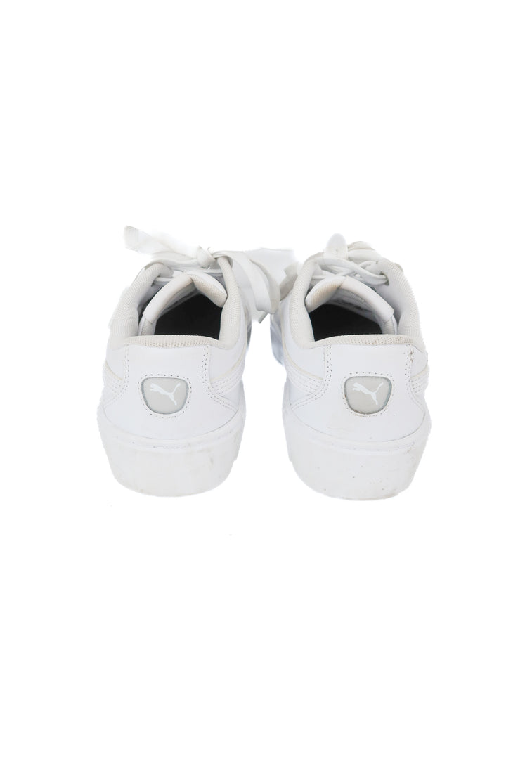 puma smash platform white shoes (8.5; retail $65)