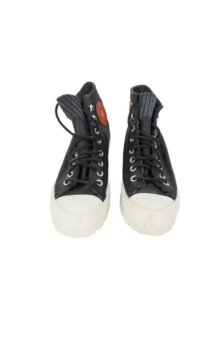 converse allstar black lugsole platform hi top sneakers (8.5; retail $80)
