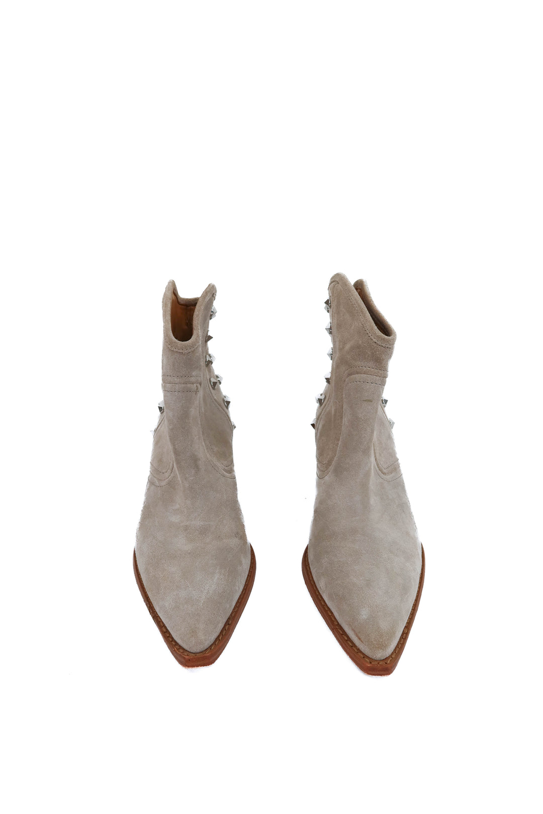 marc fisher gray studded booties (7.5)