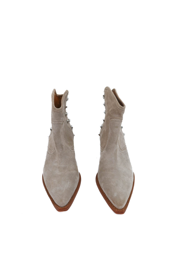 marc fisher gray studded booties (7.5)