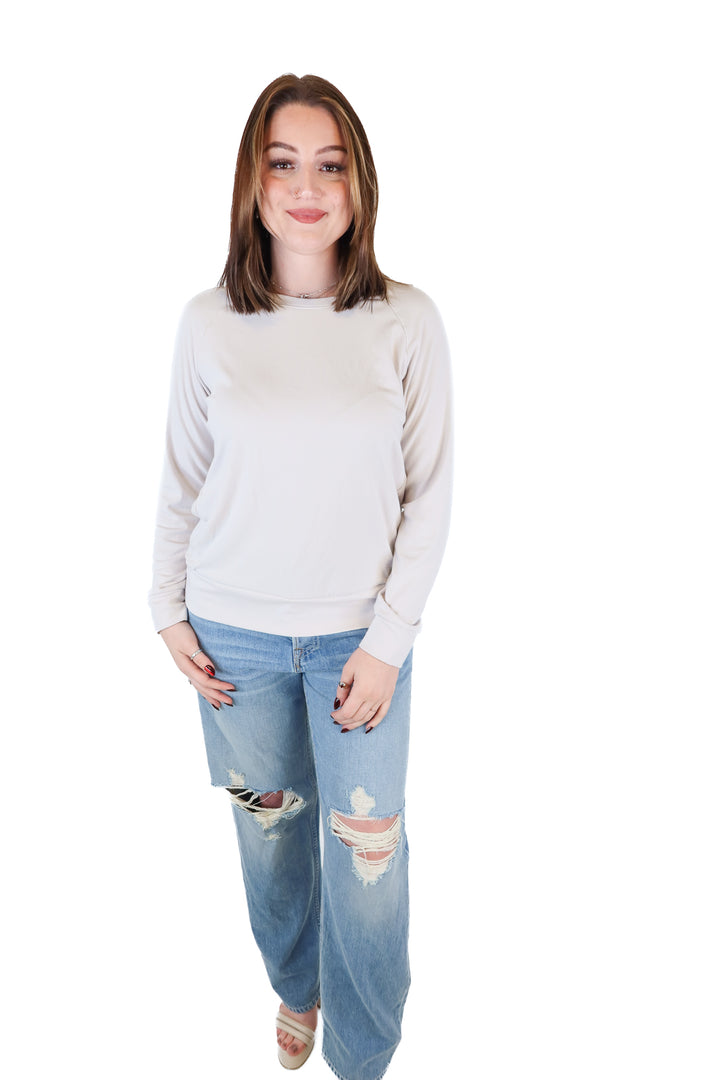 Cozy Earth Oatmeal Pullover (S)