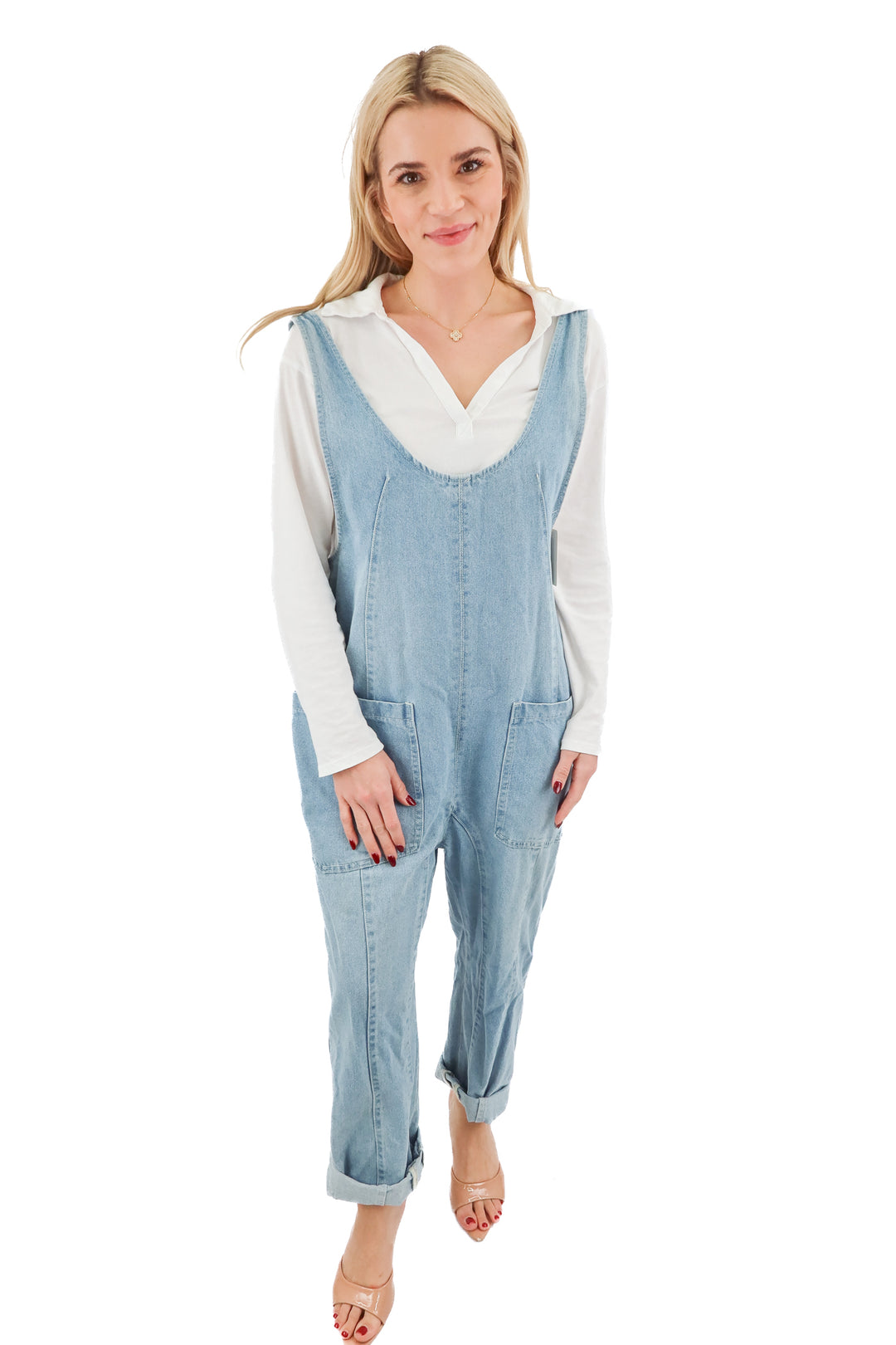 talulah denim jumpsuit (m)