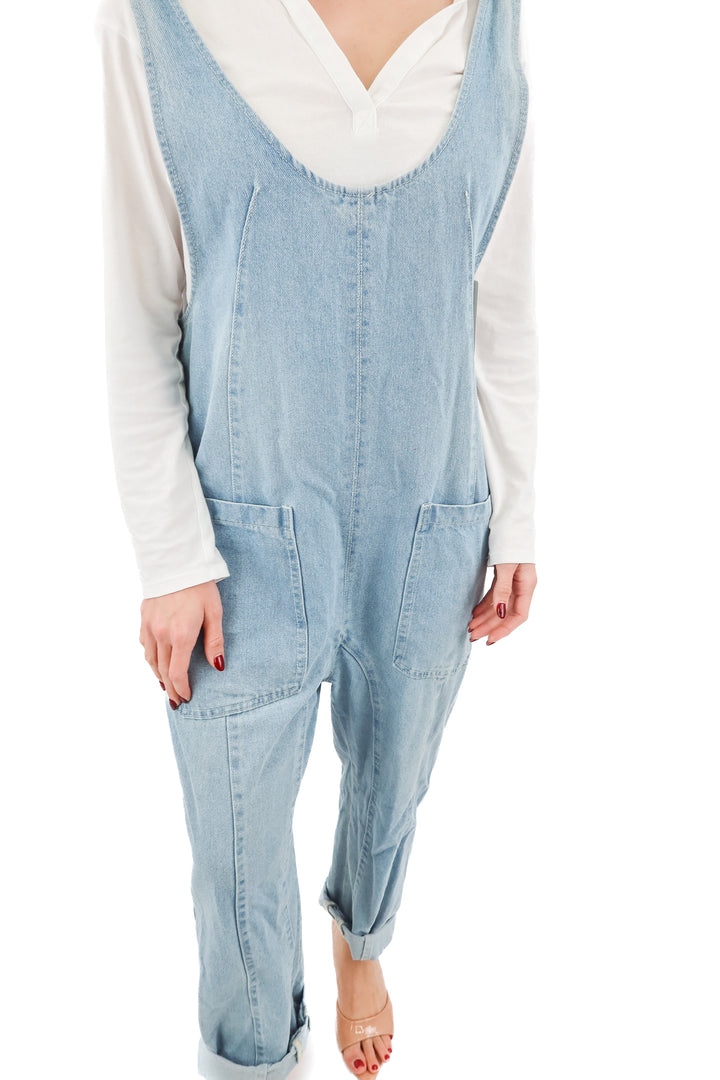 talulah denim jumpsuit (m)