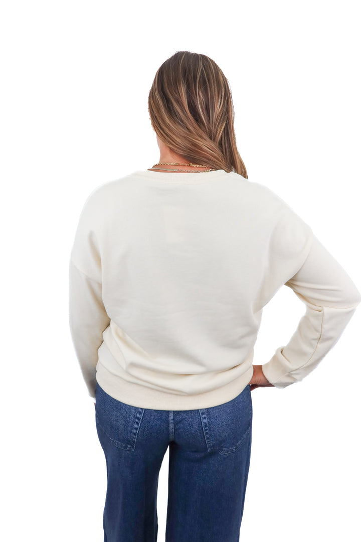 Ghost cream sweatshirt (L)